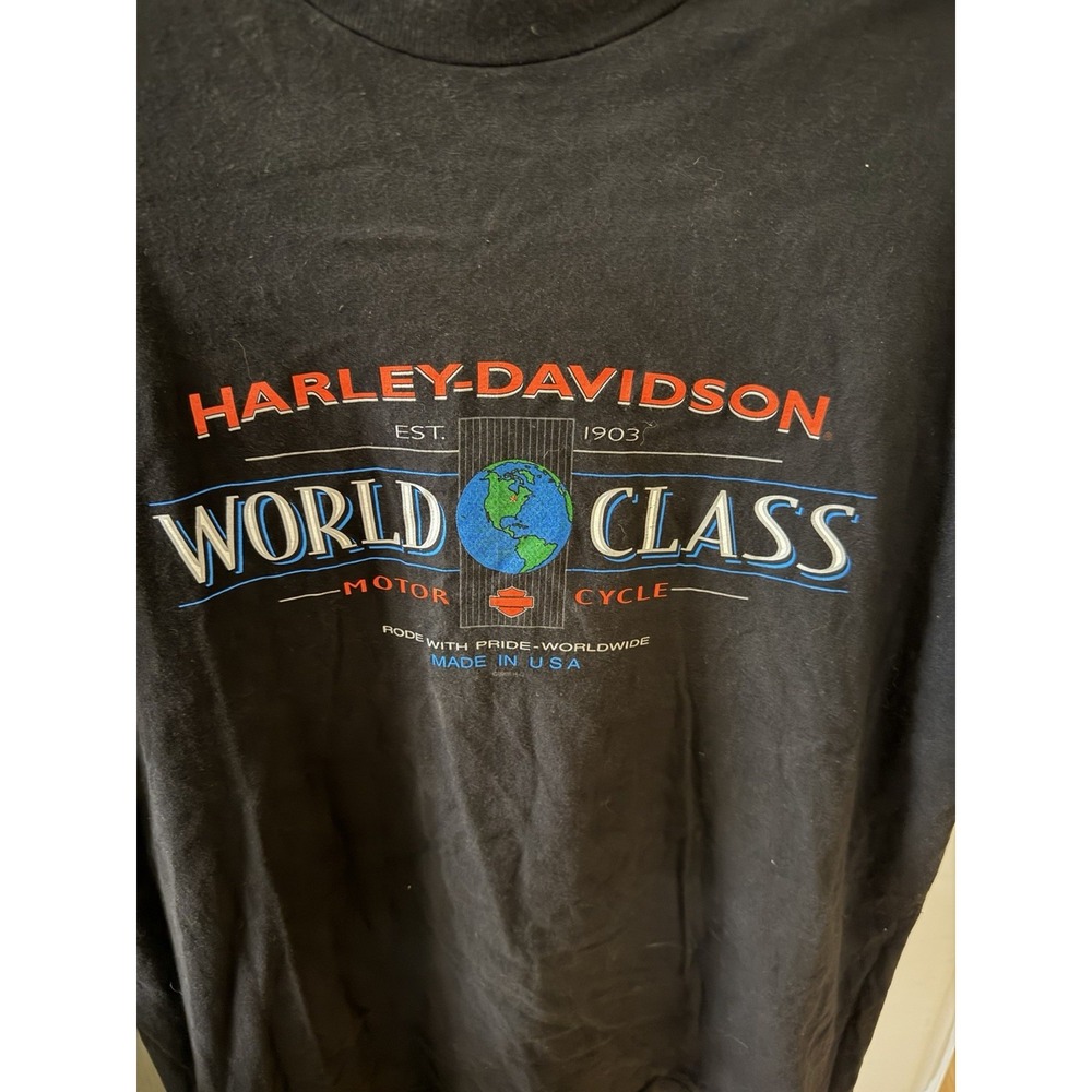 Harley Davidson Coziahr Made USA T Shirt Mens XL World Class Black - Picture 3 of 4